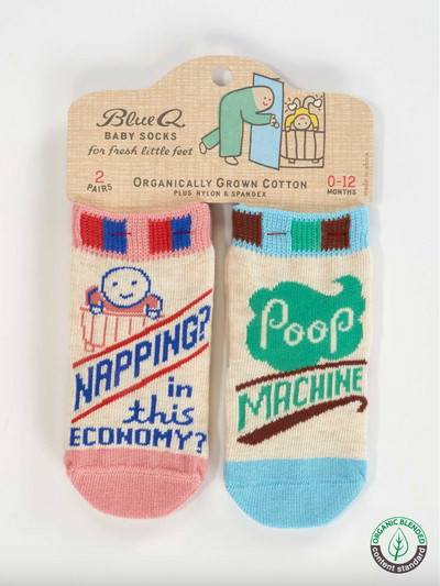 Napping/PoopMachine Baby Socks