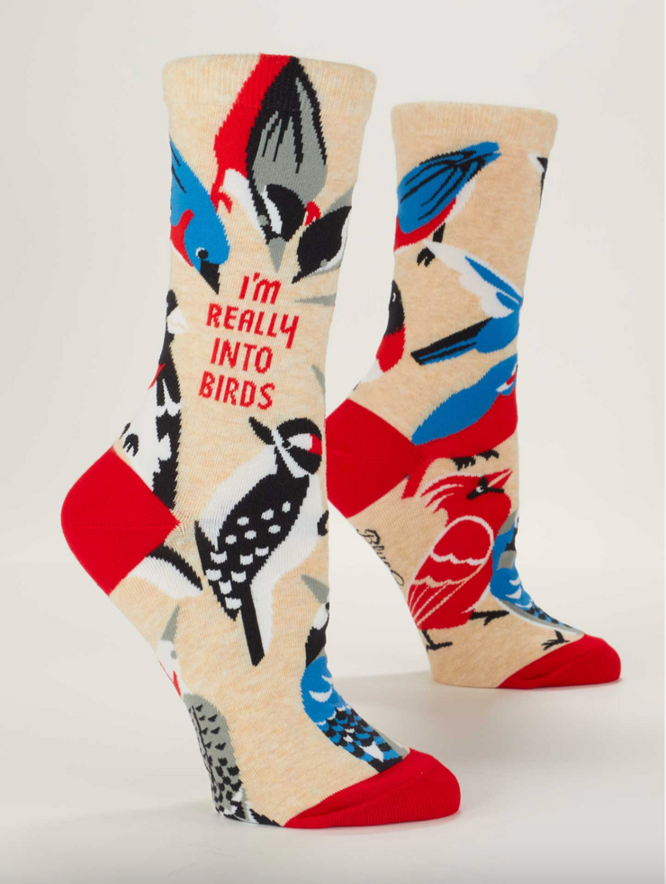 Really Into Birds Crew Socks Women