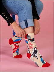 Really Into Birds Crew Socks Women