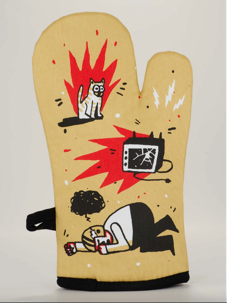 Yell At Football Oven Mitt