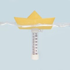 Pool thermometer - Paper Boat Yellow