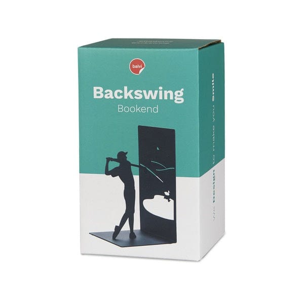 Balvi Bookend - Backswing Black Metal Quirksy gifts australia