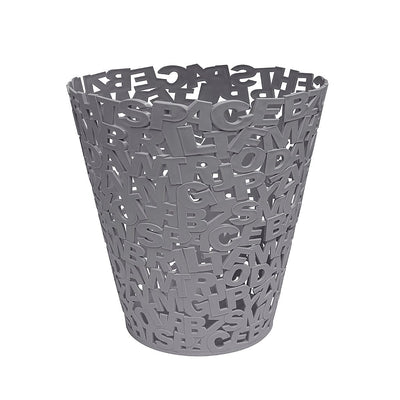 Balvi Wastebasket Letters Gray Plastic Quirksy gifts australia