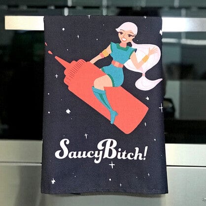 Double Trouble Inc Funny Dish Towels - Saucy Bitch Quirksy gifts australia