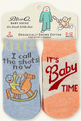 Quirksy Baby Socks - Call Shots/Baby Time Quirksy gifts australia