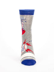 Quirksy BASEBALL - Men's Crew Socks - BlueQ Quirksy gifts australia