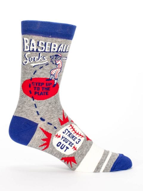 Quirksy BASEBALL - Men's Crew Socks - BlueQ Quirksy gifts australia