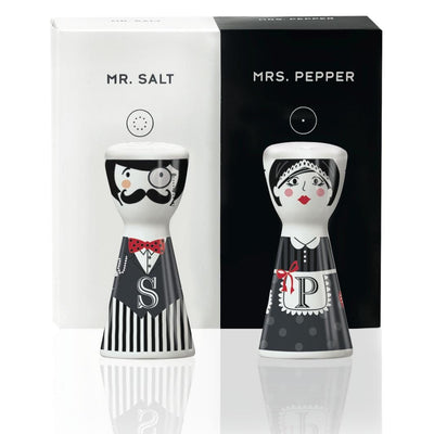 RITZENHOFF MR. SALT & MRS. PEPPER SALT AND PEPPER SET - Black n White Quirksy gifts australia